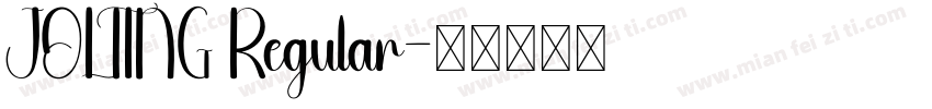 JOLTING Regular字体转换